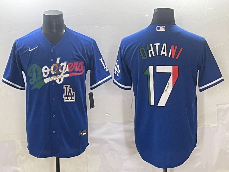 Men 2025 Los Angeles Dodgers 17 Ohtani Blue Nike MLB Jersey style 71513